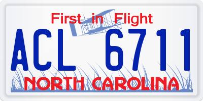 NC license plate ACL6711