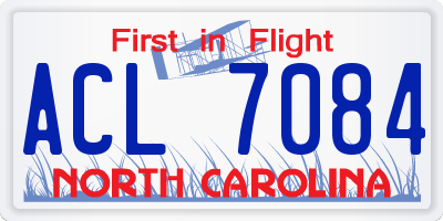 NC license plate ACL7084