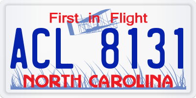NC license plate ACL8131