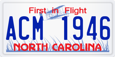 NC license plate ACM1946