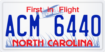 NC license plate ACM6440