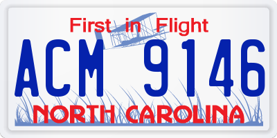 NC license plate ACM9146