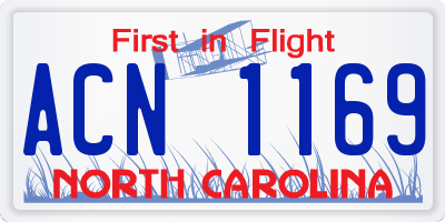NC license plate ACN1169