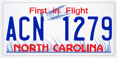 NC license plate ACN1279