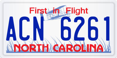NC license plate ACN6261