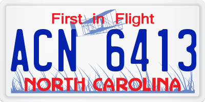 NC license plate ACN6413