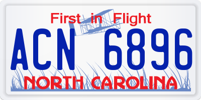 NC license plate ACN6896