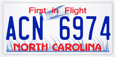 NC license plate ACN6974