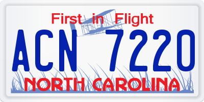 NC license plate ACN7220