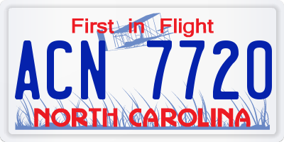 NC license plate ACN7720