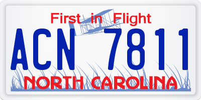 NC license plate ACN7811