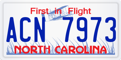 NC license plate ACN7973