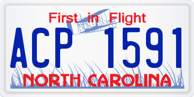 NC license plate ACP1591