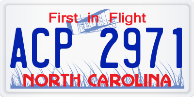 NC license plate ACP2971