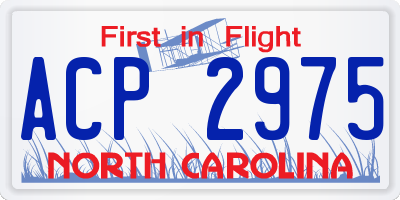 NC license plate ACP2975