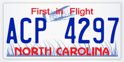 NC license plate ACP4297