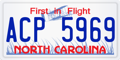 NC license plate ACP5969