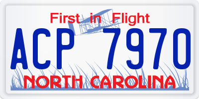 NC license plate ACP7970