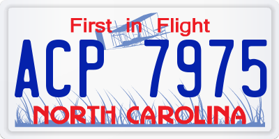 NC license plate ACP7975