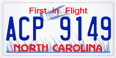 NC license plate ACP9149