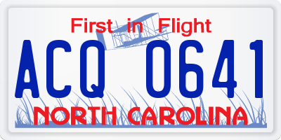 NC license plate ACQ0641