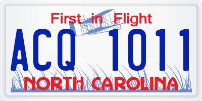 NC license plate ACQ1011