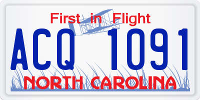 NC license plate ACQ1091