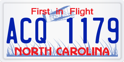 NC license plate ACQ1179