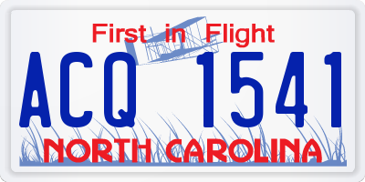NC license plate ACQ1541