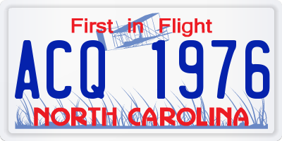 NC license plate ACQ1976