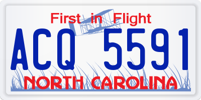 NC license plate ACQ5591
