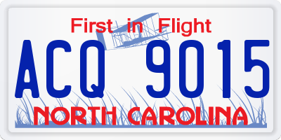NC license plate ACQ9015