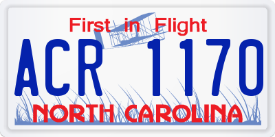 NC license plate ACR1170