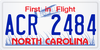 NC license plate ACR2484