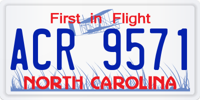 NC license plate ACR9571