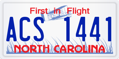 NC license plate ACS1441