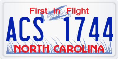 NC license plate ACS1744