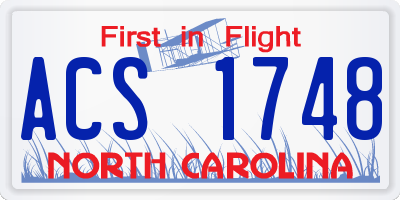 NC license plate ACS1748