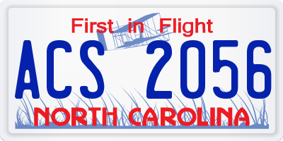 NC license plate ACS2056