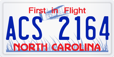 NC license plate ACS2164