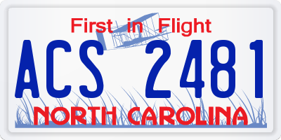 NC license plate ACS2481
