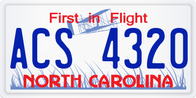 NC license plate ACS4320