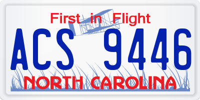 NC license plate ACS9446