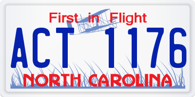 NC license plate ACT1176