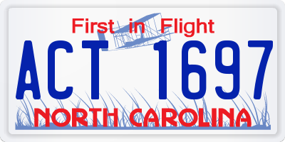 NC license plate ACT1697