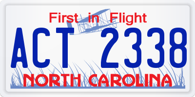 NC license plate ACT2338