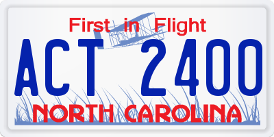 NC license plate ACT2400