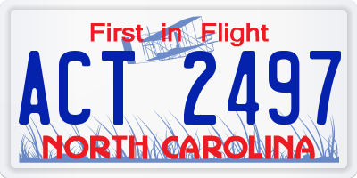 NC license plate ACT2497