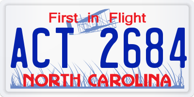 NC license plate ACT2684