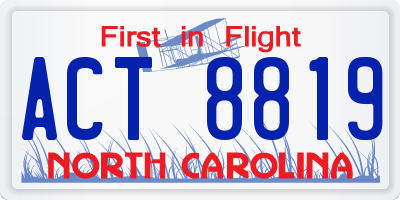 NC license plate ACT8819